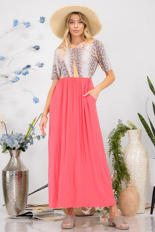 Leopard Print Maxi Dress