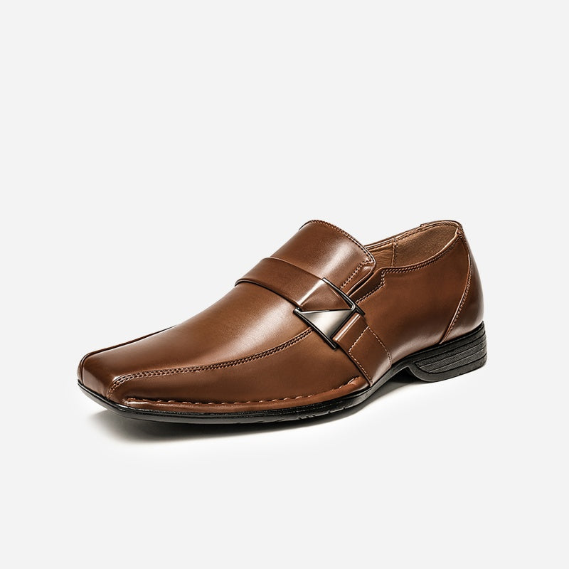 Men's Wide Version Giorgio Flexible and Comfort Dress Loafers Shoes CLASSIC Square Toe Design Dress Shoes for Men