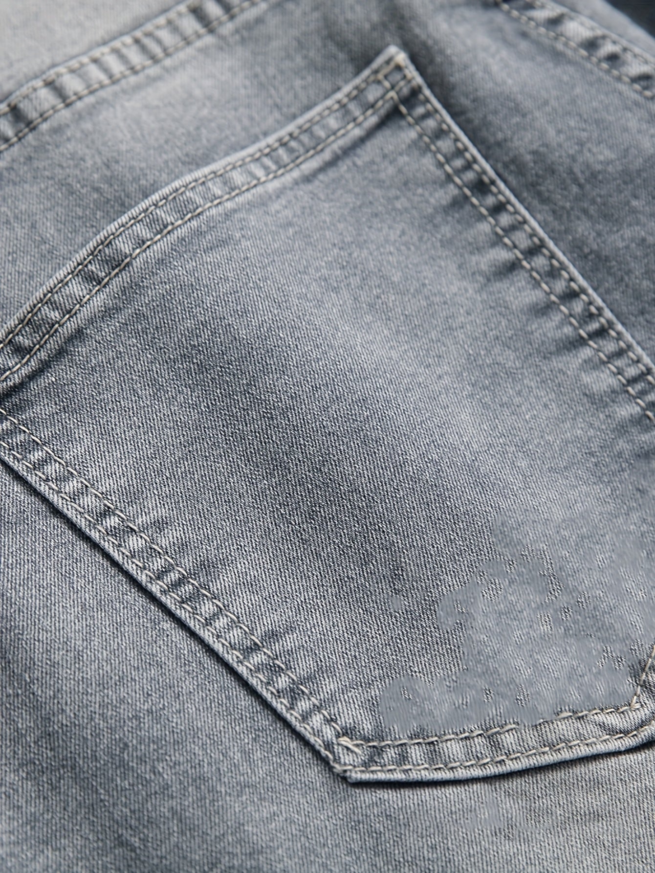 New Men'S Casual Slim Fit Worn-out Jeans With Elastic Fashion Trend Men'S Jeans