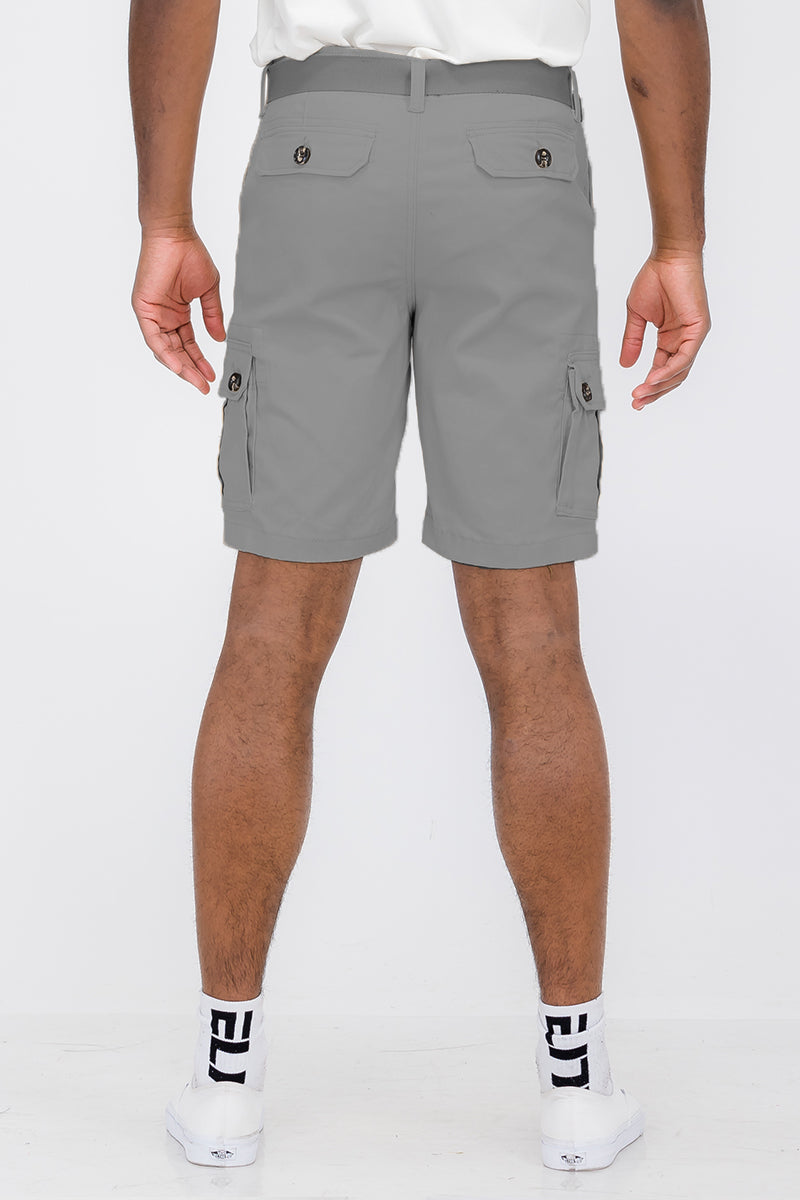 Belted Cargo Short - Grey