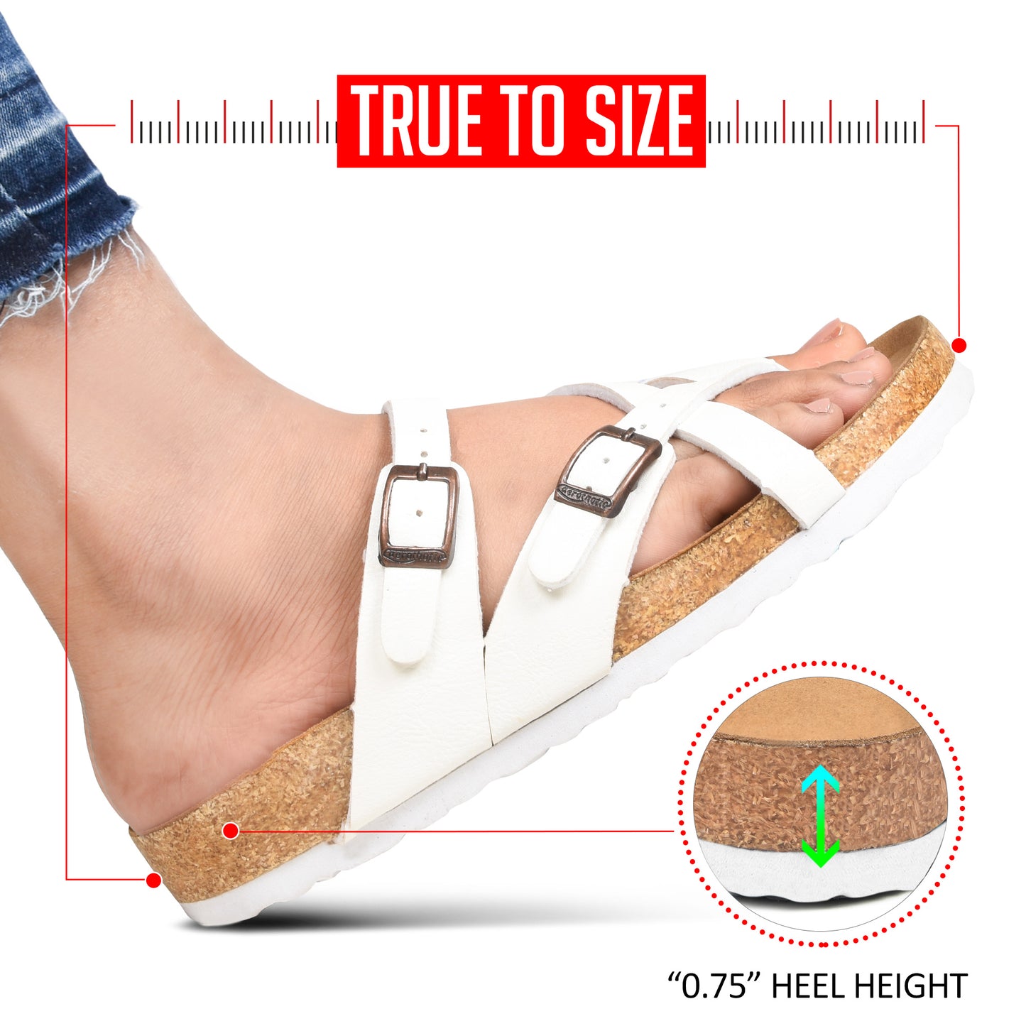 Celestis Soft Footbed Strappy Slides