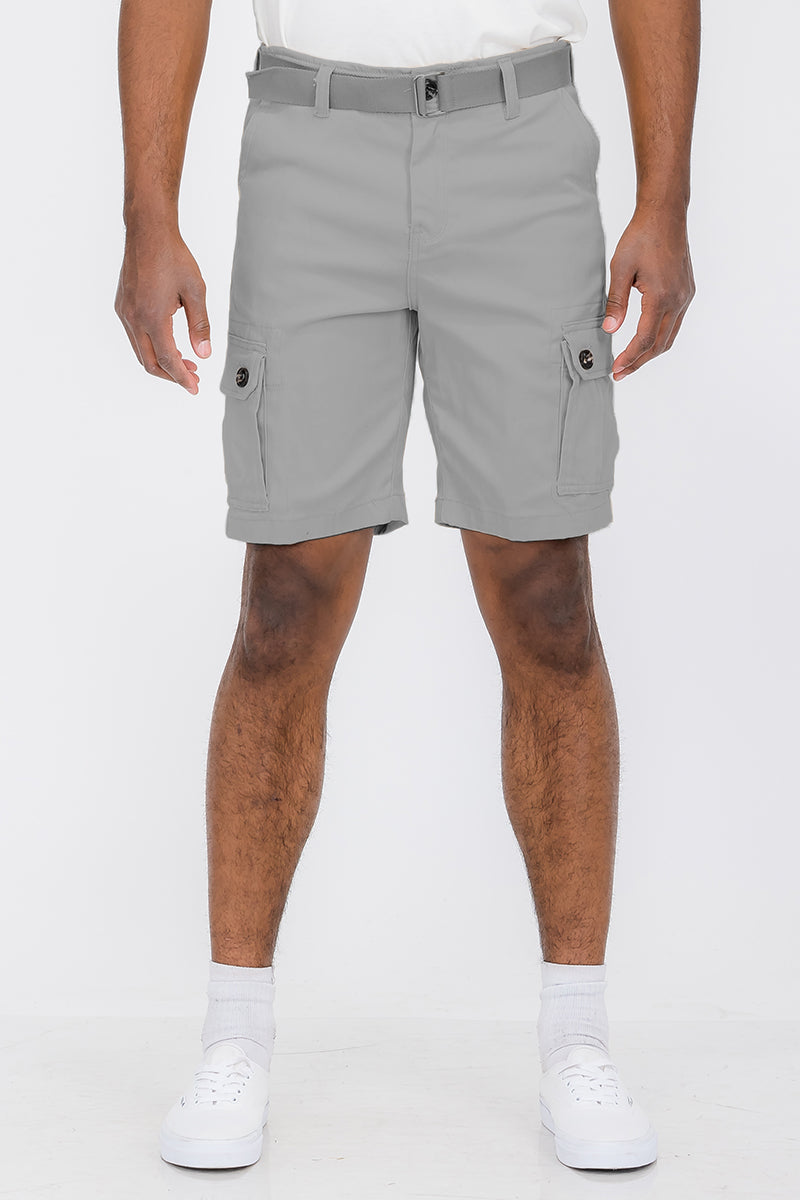 Belted Cargo Short - Grey