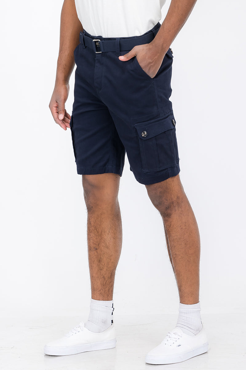 Belted Cargo Short - Navy