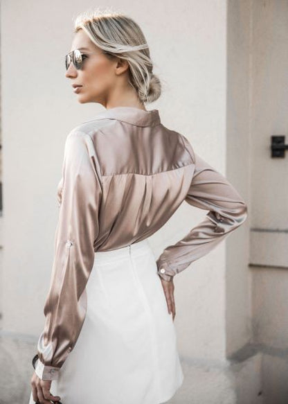 Button-Front Layered Asymmetrical Mini Skirt