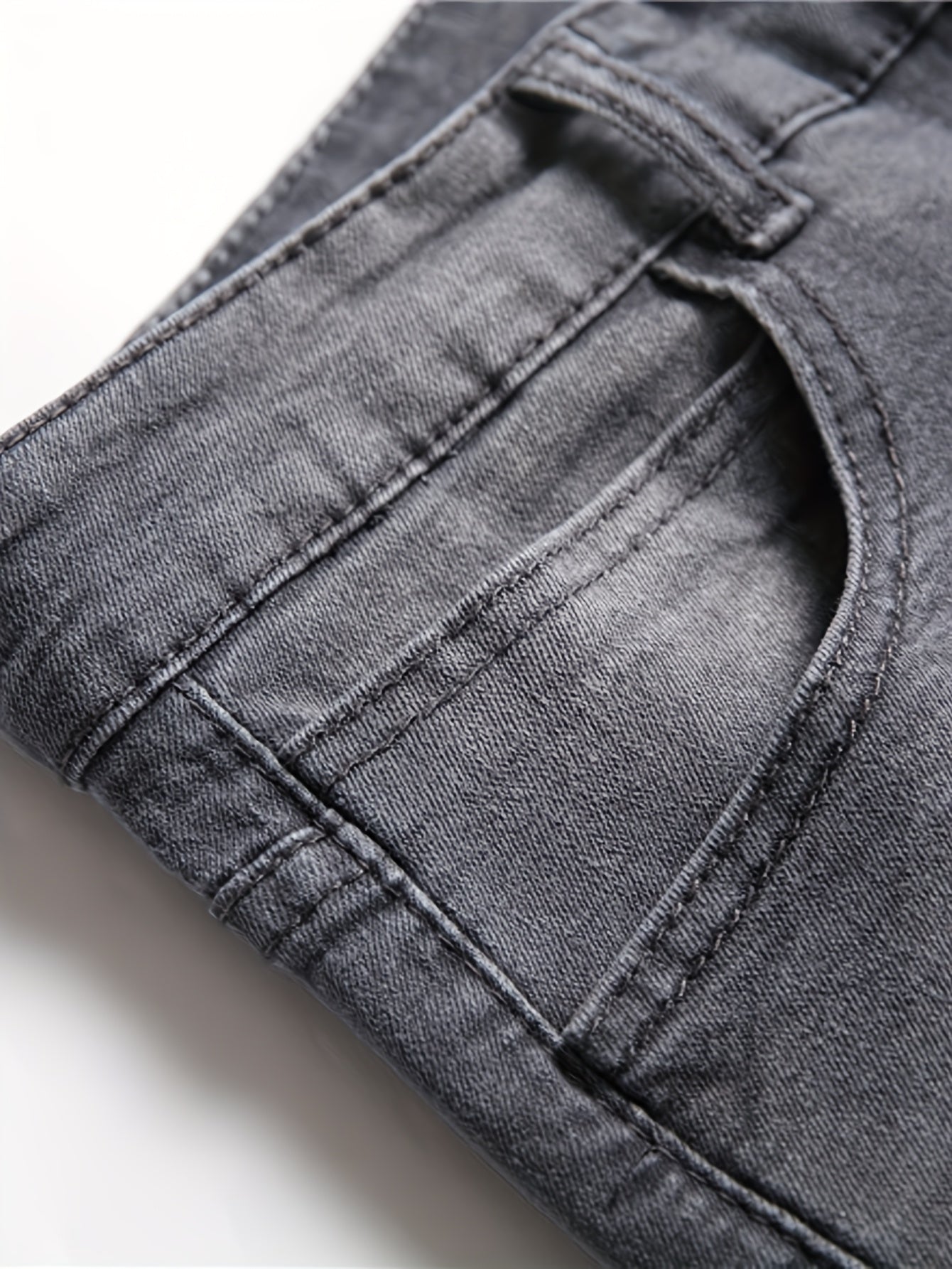 New Men'S Casual Slim Fit Worn-out Jeans With Elastic Fashion Trend Men'S Jeans