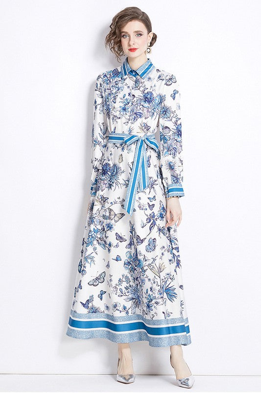 Multi Blue MAXI DRESS