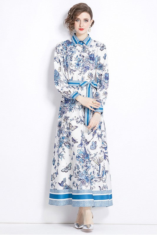 Multi Blue MAXI DRESS