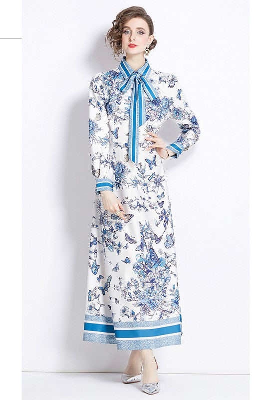 Multi Blue MAXI DRESS