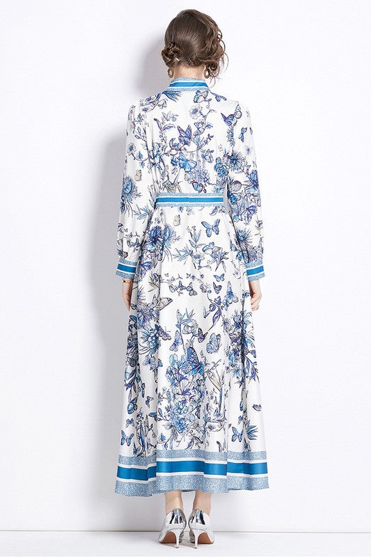Multi Blue MAXI DRESS