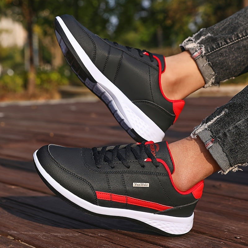 [VanWeir Comfortable Grip Sneakers] VanWeir Plus Size Mens Casual Comfortable Grip Running Sneakers - Durable Lace-Up Design - Ideal for Outdoor Sports & Daily Wear
