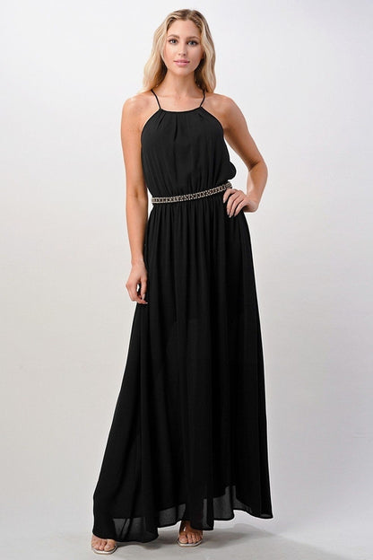 Halter Neck Maxi Dress