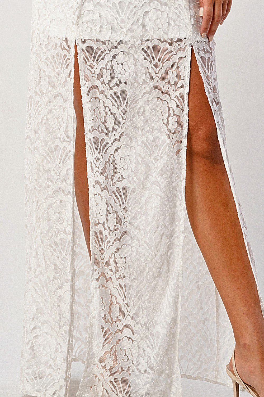 Elegant Black Lace Maxi Dress