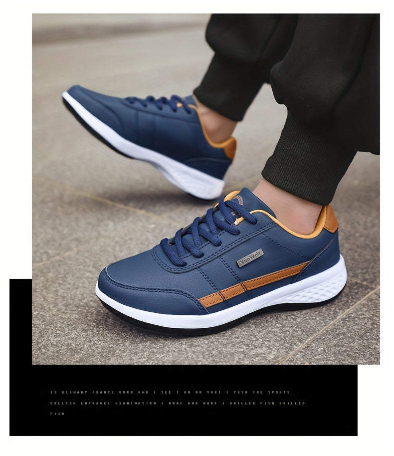 [VanWeir Comfortable Grip Sneakers] VanWeir Plus Size Mens Casual Comfortable Grip Running Sneakers - Durable Lace-Up Design - Ideal for Outdoor Sports & Daily Wear
