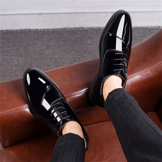 Men's Dress Shoes Classic Modern Formal Business Oxford Comfortable Tuxedo Casual Lace Up Derbys Shoes For Men