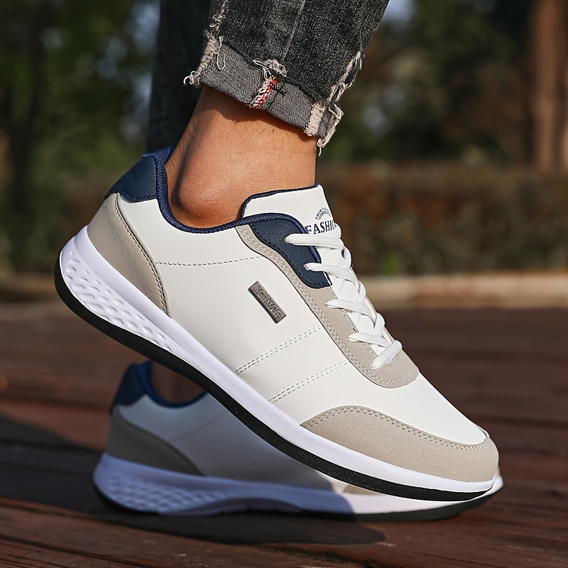 [VanWeir Comfortable Grip Sneakers] VanWeir Plus Size Mens Casual Comfortable Grip Running Sneakers - Durable Lace-Up Design - Ideal for Outdoor Sports & Daily Wear