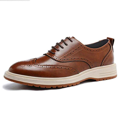 Men's Breathable Leather Business Casual Shoes