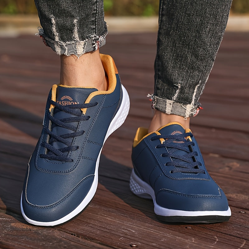 [VanWeir Comfortable Grip Sneakers] VanWeir Plus Size Mens Casual Comfortable Grip Running Sneakers - Durable Lace-Up Design - Ideal for Outdoor Sports & Daily Wear