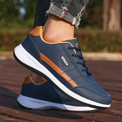 [VanWeir Comfortable Grip Sneakers] VanWeir Plus Size Mens Casual Comfortable Grip Running Sneakers - Durable Lace-Up Design - Ideal for Outdoor Sports & Daily Wear