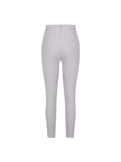 Slim-Fit Stretchy Jeans for Women, Solid Color, Flattering Long Pants, Available in Multiple Colors, European And American Style, Trendy And Versatile