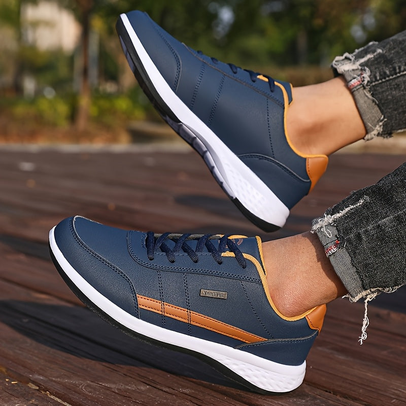 [VanWeir Comfortable Grip Sneakers] VanWeir Plus Size Mens Casual Comfortable Grip Running Sneakers - Durable Lace-Up Design - Ideal for Outdoor Sports & Daily Wear
