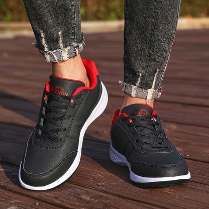 [VanWeir Comfortable Grip Sneakers] VanWeir Plus Size Mens Casual Comfortable Grip Running Sneakers - Durable Lace-Up Design - Ideal for Outdoor Sports & Daily Wear