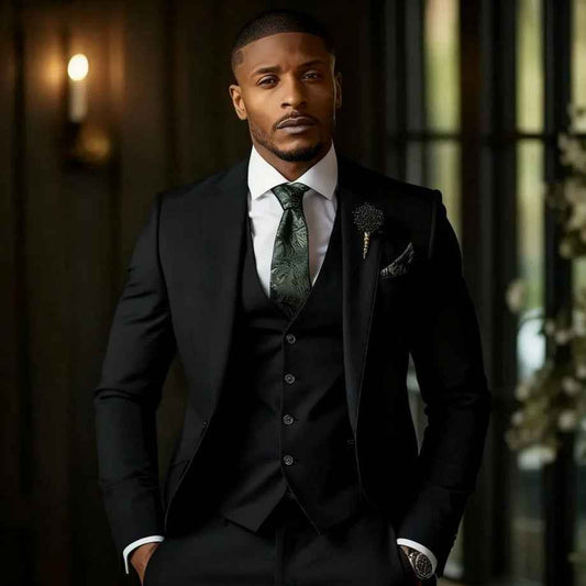 Men's Slim-Fit Three-Piece Suit
