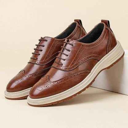 Men's Breathable Leather Business Casual Shoes