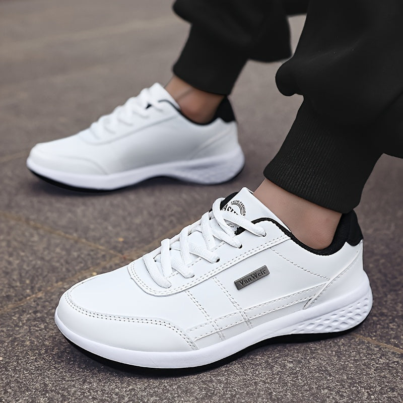 [VanWeir Comfortable Grip Sneakers] VanWeir Plus Size Mens Casual Comfortable Grip Running Sneakers - Durable Lace-Up Design - Ideal for Outdoor Sports & Daily Wear