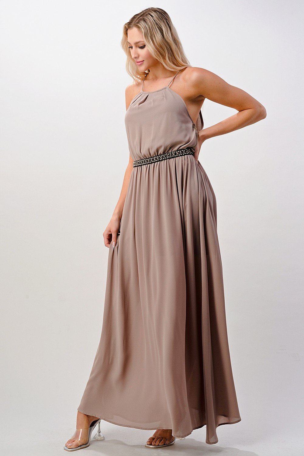 Halter Neck Maxi Dress