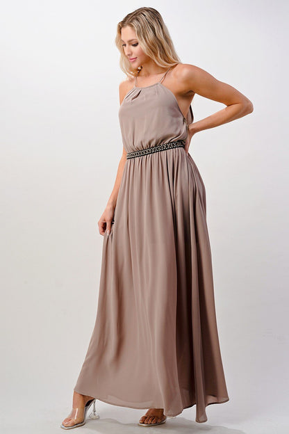 Halter Neck Maxi Dress