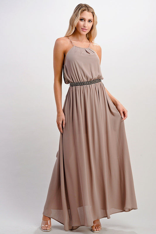 Halter Neck Maxi Dress
