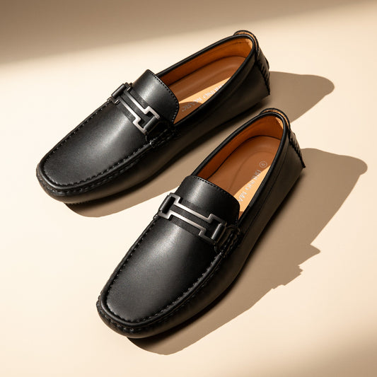 Men's moccasins Penny loafers solid color, breathable and wear-resistant slip-on formal shoes for business occasions, daily office shoes for men