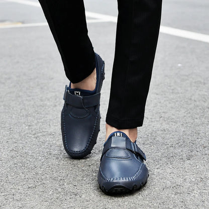 Men Casual Shoes Genuine Leather Men's Loafers Luxury Brand Fashion Breathable Flat Driving Shoes Slip on Comfortable Moccasins