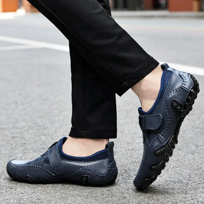 Men Casual Shoes Genuine Leather Men's Loafers Luxury Brand Fashion Breathable Flat Driving Shoes Slip on Comfortable Moccasins