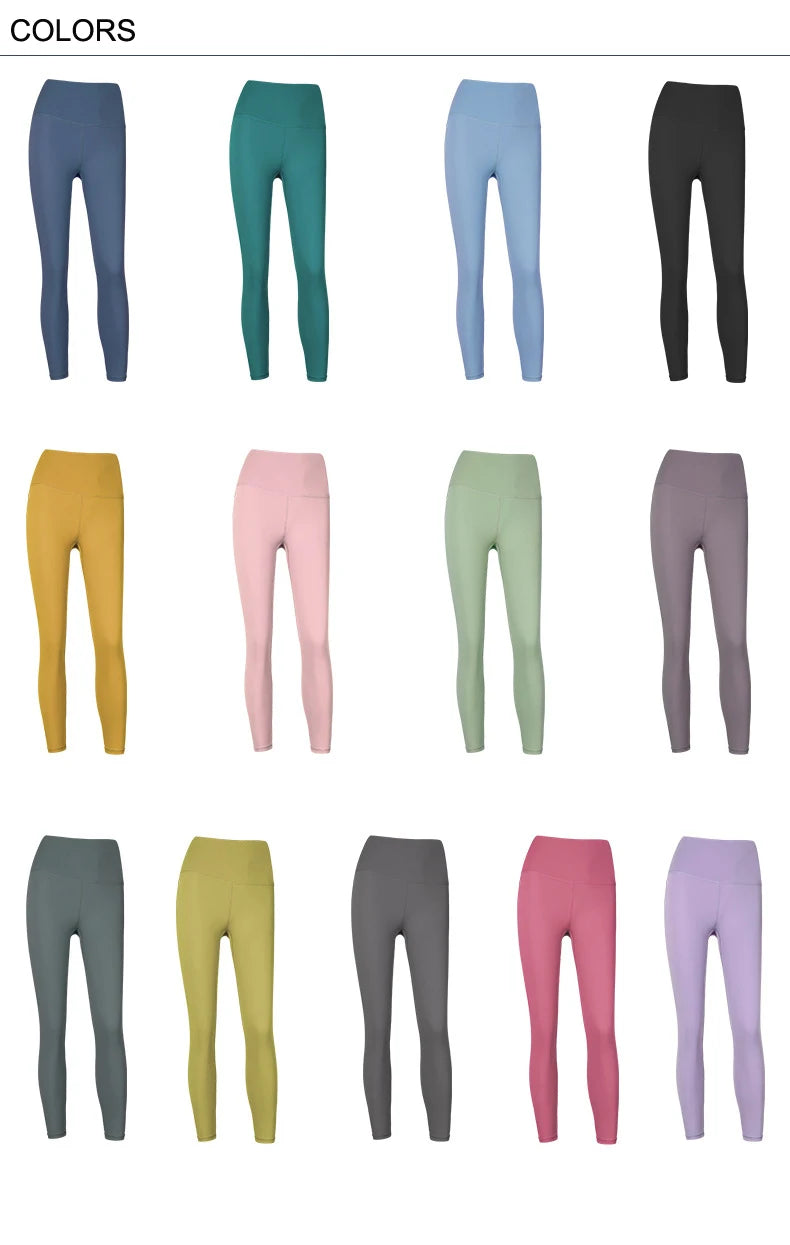 TRY TO BN Gym Leggings Yoga Pants Women Sports Fitness Naked Feeling High Waist Elastic Workout Push Up Leggings Tights Women