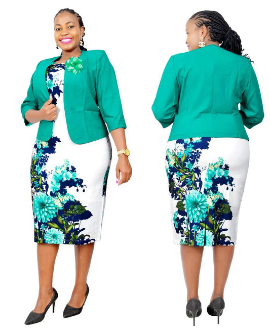 African Clothes 2XL-6XL Christmas African Dresses for Women Fall Winter Clothing Femme 2021 Coat + Print Bondycon Dress