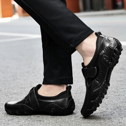 Men Casual Shoes Genuine Leather Men's Loafers Luxury Brand Fashion Breathable Flat Driving Shoes Slip on Comfortable Moccasins