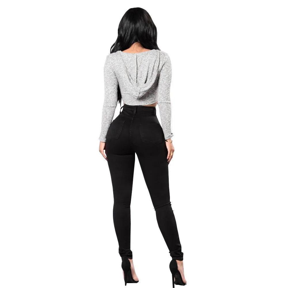 2026 New 7 Color Women's High Waist Skinny Jeans Fashion Slim Elastic Denim Pencil Pants Casual Trousers S-2XL
