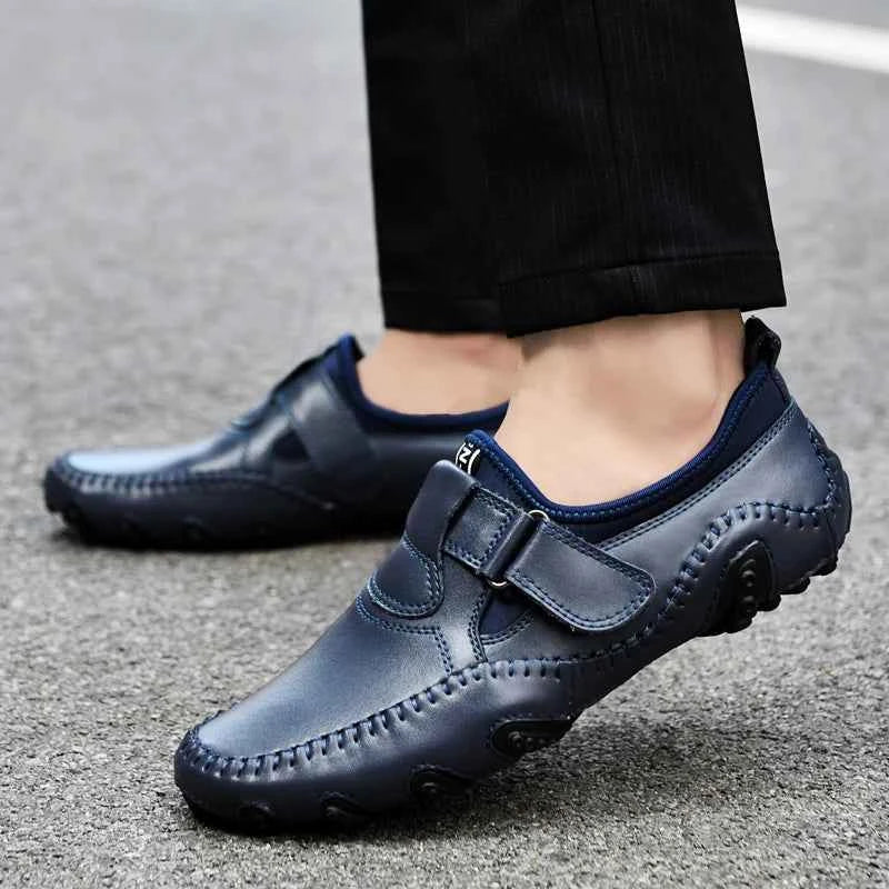 Men Casual Shoes Genuine Leather Men's Loafers Luxury Brand Fashion Breathable Flat Driving Shoes Slip on Comfortable Moccasins