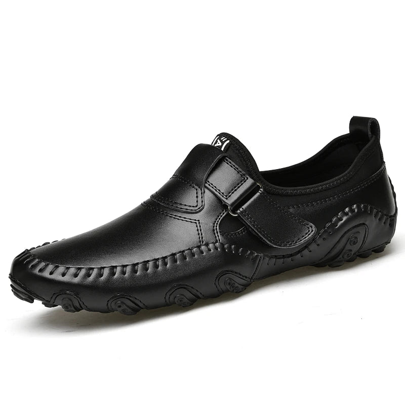 Men Casual Shoes Genuine Leather Men's Loafers Luxury Brand Fashion Breathable Flat Driving Shoes Slip on Comfortable Moccasins