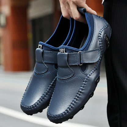 Men Casual Shoes Genuine Leather Men's Loafers Luxury Brand Fashion Breathable Flat Driving Shoes Slip on Comfortable Moccasins