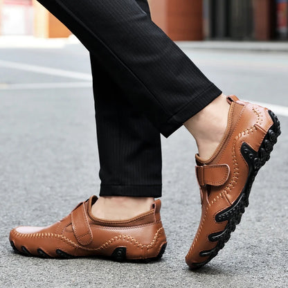 Men Casual Shoes Genuine Leather Men's Loafers Luxury Brand Fashion Breathable Flat Driving Shoes Slip on Comfortable Moccasins