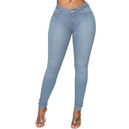 2026 New 7 Color Women's High Waist Skinny Jeans Fashion Slim Elastic Denim Pencil Pants Casual Trousers S-2XL