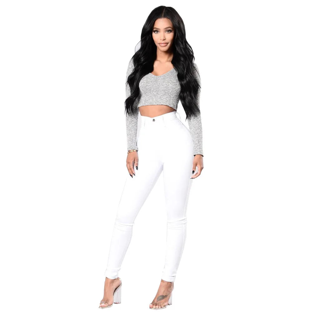 2026 New 7 Color Women's High Waist Skinny Jeans Fashion Slim Elastic Denim Pencil Pants Casual Trousers S-2XL