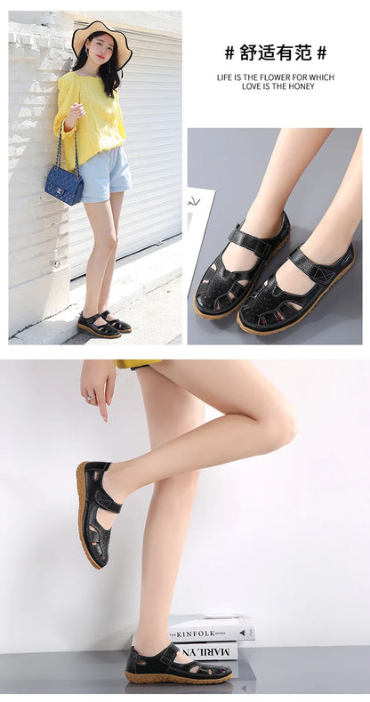 Women Sandals Casual Summer Ladies Closed Toe Beach Sandals Walking Women Flats Shoes Outdoor Comfort Female Fashion Sneakers