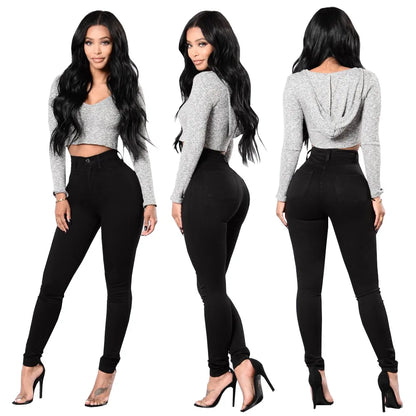 2026 New 7 Color Women's High Waist Skinny Jeans Fashion Slim Elastic Denim Pencil Pants Casual Trousers S-2XL