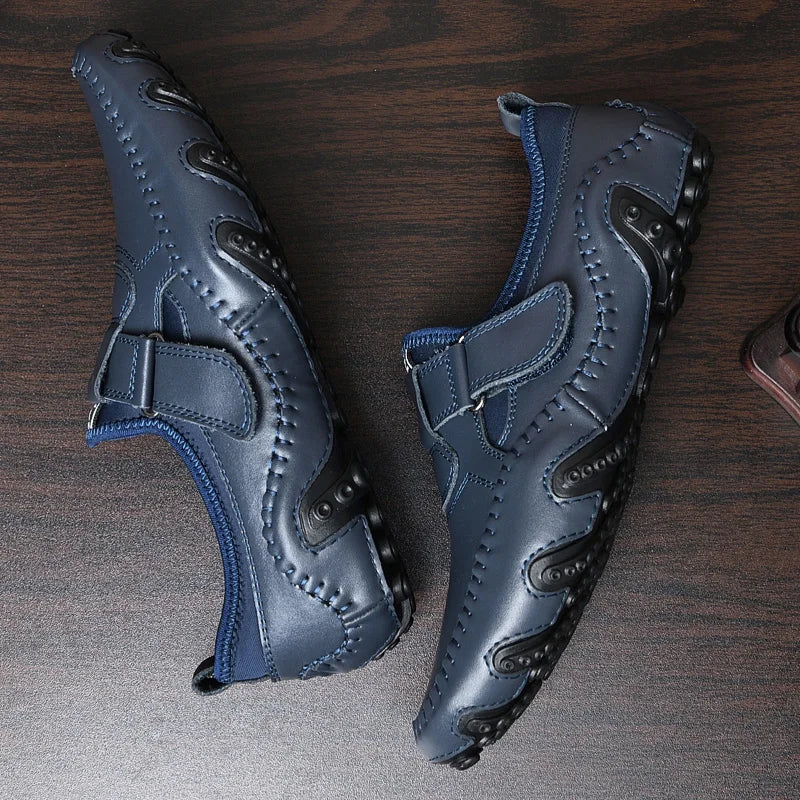 Men Casual Shoes Genuine Leather Men's Loafers Luxury Brand Fashion Breathable Flat Driving Shoes Slip on Comfortable Moccasins