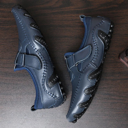 Men Casual Shoes Genuine Leather Men's Loafers Luxury Brand Fashion Breathable Flat Driving Shoes Slip on Comfortable Moccasins