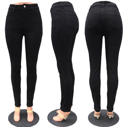 2026 New 7 Color Women's High Waist Skinny Jeans Fashion Slim Elastic Denim Pencil Pants Casual Trousers S-2XL