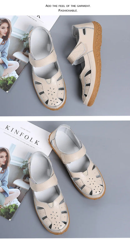 Women Sandals Casual Summer Ladies Closed Toe Beach Sandals Walking Women Flats Shoes Outdoor Comfort Female Fashion Sneakers